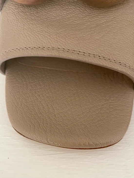 Pedro Garcia Enna Taupe Leather Slide Mules with Wooden Chain size 37.5 - Picture 6 of 11